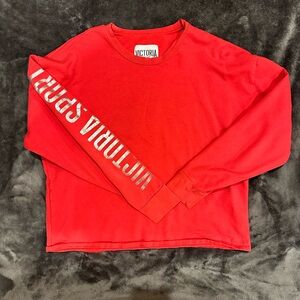 Victoria Secret Sport crop red long sleeve shirt size M